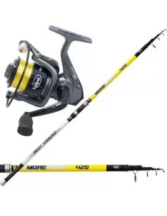 Kit Promo Surfcasting: 2 Canne + 2 Mulinelli Con Filo - Pronto Alla Pesca!