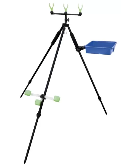 Tripode Alluminio 3 Canne Surf Telescopico Con Servitora  Accessori da pesca Kolpo