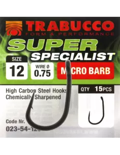 Fish hooks Trabucco Super Specialist Micro Barb 