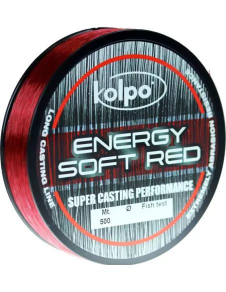 Fishing Line Energy Soft Red Kolpo 500 mt Fishing Lines Kolpo