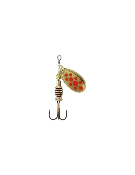 Rublex Rotary Spinning Gold Red Dots Teaspoon Celtic