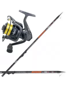 Kit Canna Bolognese Elite 6mt + Mulinello – Pesca In Mare, Lago E Fiume In Carbonio