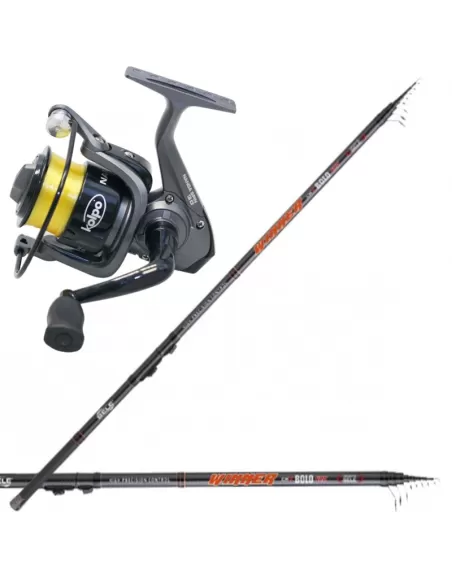 Kit Fishing Bolognese Carbon Rod 6mt and Fishing Reel with Wire