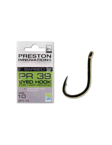 Preston PR39 barbed fishing hooks