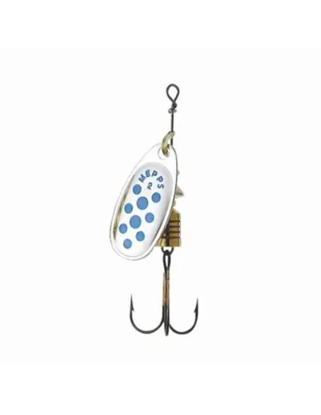 Mepps Comet Scoop Silver Blue Dots