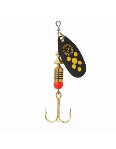 Mepps Black Fury Black Scoop Yellow Points 