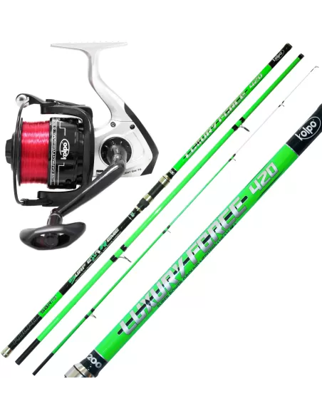 Kit Surfcasting Speciale Lancio Canna Luxury Mulinello Talent Kit da pesca Kolpo