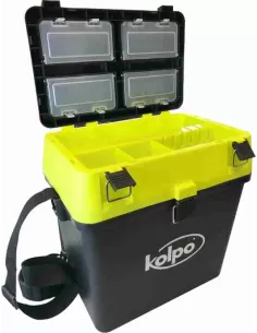 Kolpo fishing Stool with seat Accessories Basket and strap Black 