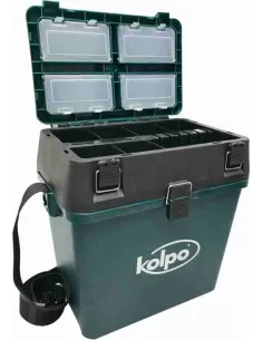 Kolpo fishing Stool with seat Accessories Basket and strap Green 
