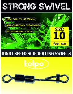 Fishing swivels Kolpo Hight Speed Side Rolling Swivels 6 PCs