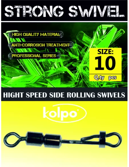 Girelle da Pesca Kolpo Hight Speed Side Rolling Swivels 6 pz Minuteria Kolpo