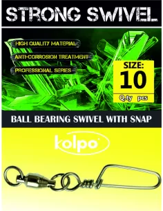 Fishing swivels and snap hook Nickel Bearing Kolpo 5pz