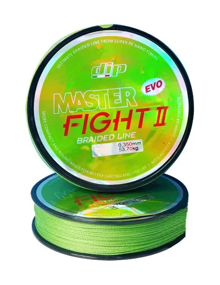 Dip fishing Braid Braided Master Fight II 270 mt Fluo Green