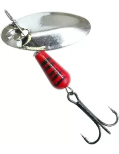 Kolpo Rotating Spoon Red Scoop Silver Brindle 