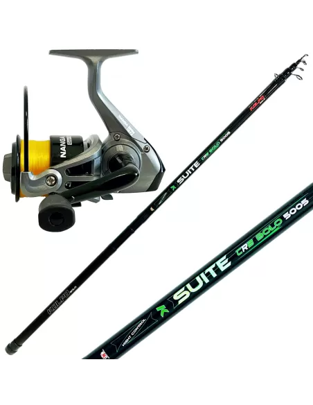 Combo Pesca Bolognese Canna Suite Mulinello Nanga Filo Energy Kolpo Kit da pesca Kolpo