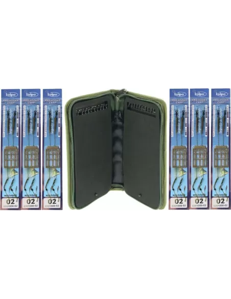 Kit door Kolpo Rig with 12 Hooks hand tied
