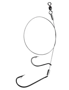 Steel cable with double hook 