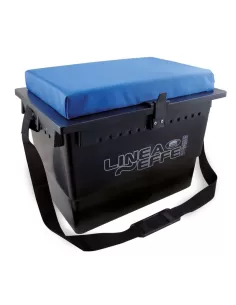 Fishing chest with padded seat and strap 45x 32.5 x 35.5 