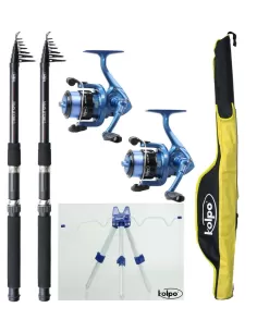 Complete fishing kit universal for all 2 1 1 2 Rods Reels Tripod Techniques Sheath 