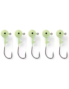 Jig Heads 5-Pack Fluorescent Jigheads PCs 