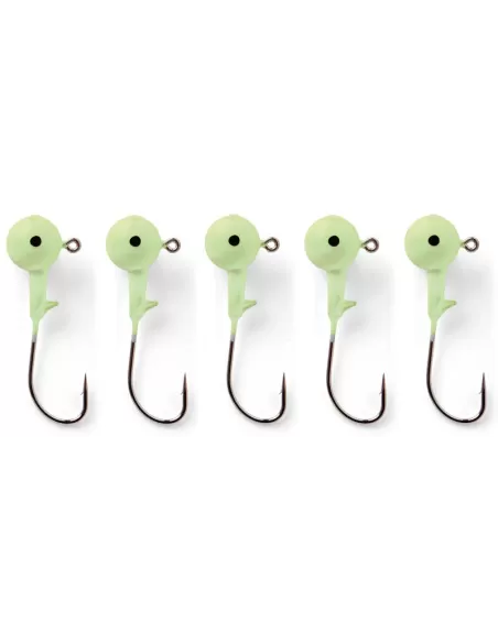 Jig Heads 5-Pack Fluorescent Jigheads PCs