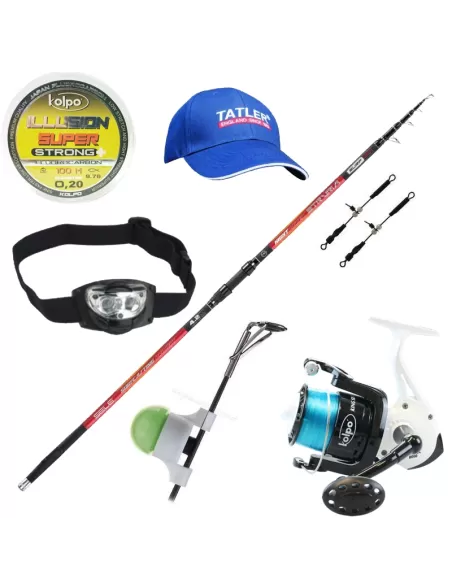 Kit Surfcasting Complete Reed Reel Accessories Hat