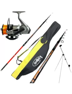 Combo Fishing Surfcasting Special Mormore Rod 4.20mt 150gr Reel Sheath and Monotripode 