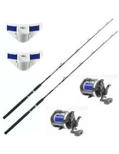 Fishing Kit trolling 2 barrel 2 wire Reel 2 belt