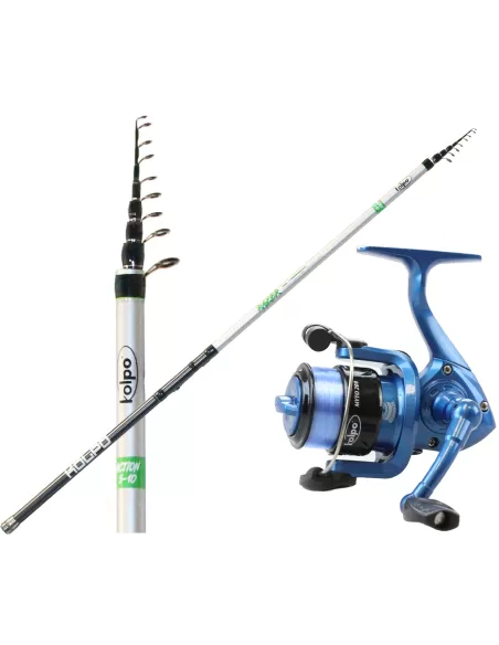 Kolpo Combo Pesca Trota Lago Recupero Canna Mulinello Filo Kit da pesca Kolpo