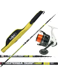 Kolpo Combo Surf Canna 420 Carbon High Module Reel 8000 Wire 