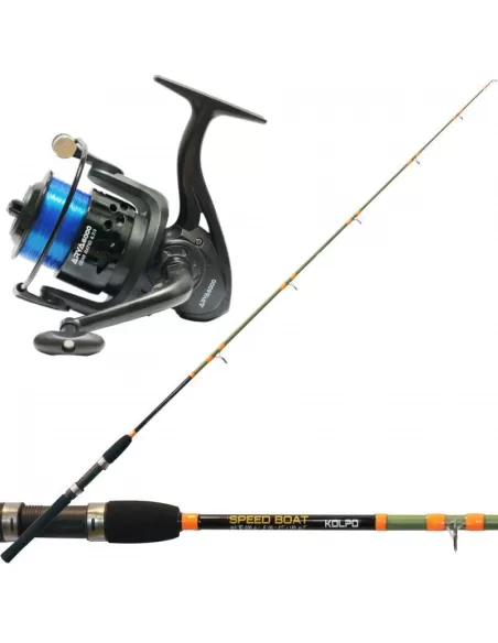 Kit Pesca dalla Barca Canna e Mulinello e Filo Kit da pesca Kolpo