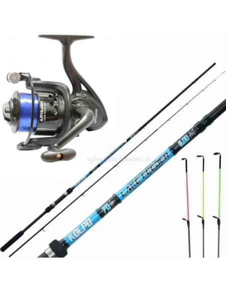 Feeder Rod Fishing Kit With 3 Reel and Line Tips