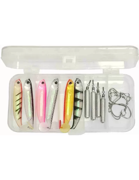 Yamashiro Kit Pesca Drop Shot 16 pezzi Esche Artificiali Yamashiro