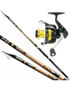 Kolpo Kit Peach Bolognese Carbon Rod Reel 4 Bearings 