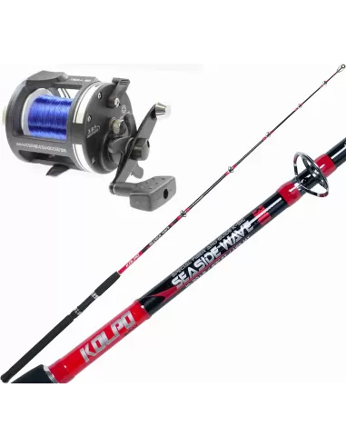 Kolpo Kit Traina Coastal Canna 30 lb Troll Reel with Wire Kolpo Kit Traina Coastal Canna 30 lb Troll Reel with Wire