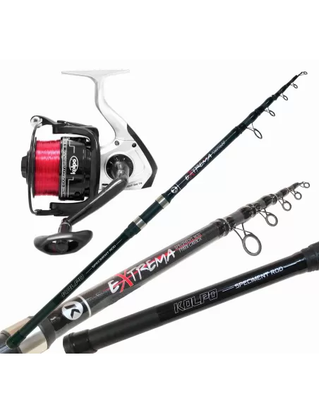 Kolpo Kit Combo Pesca Robusto Tutta Pesca Mare Lago Fiume Kit da pesca Kolpo