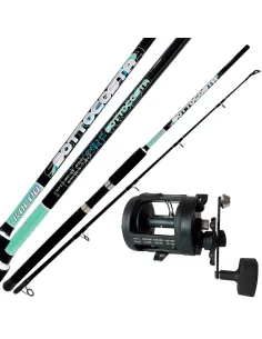 Kolpo Trolling Kit with Rod in Two Sections Reel and Wire