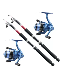 Kolpo Kit Pesca Universale Spinning Bolognese Fondo 2 Canne 2 Mulinelli Kit da pesca Kolpo