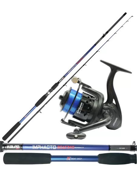 Kolpo Canna with Reel and Wire for Coastal Train and Bolentino