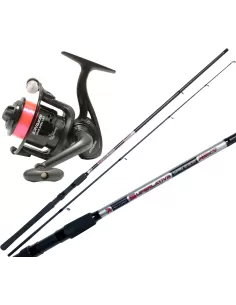 Combo Pesca Spinning Kolpo - Canna In Carbonio + Mulinello Hero 3000, Per Mare E Acqua Dolce