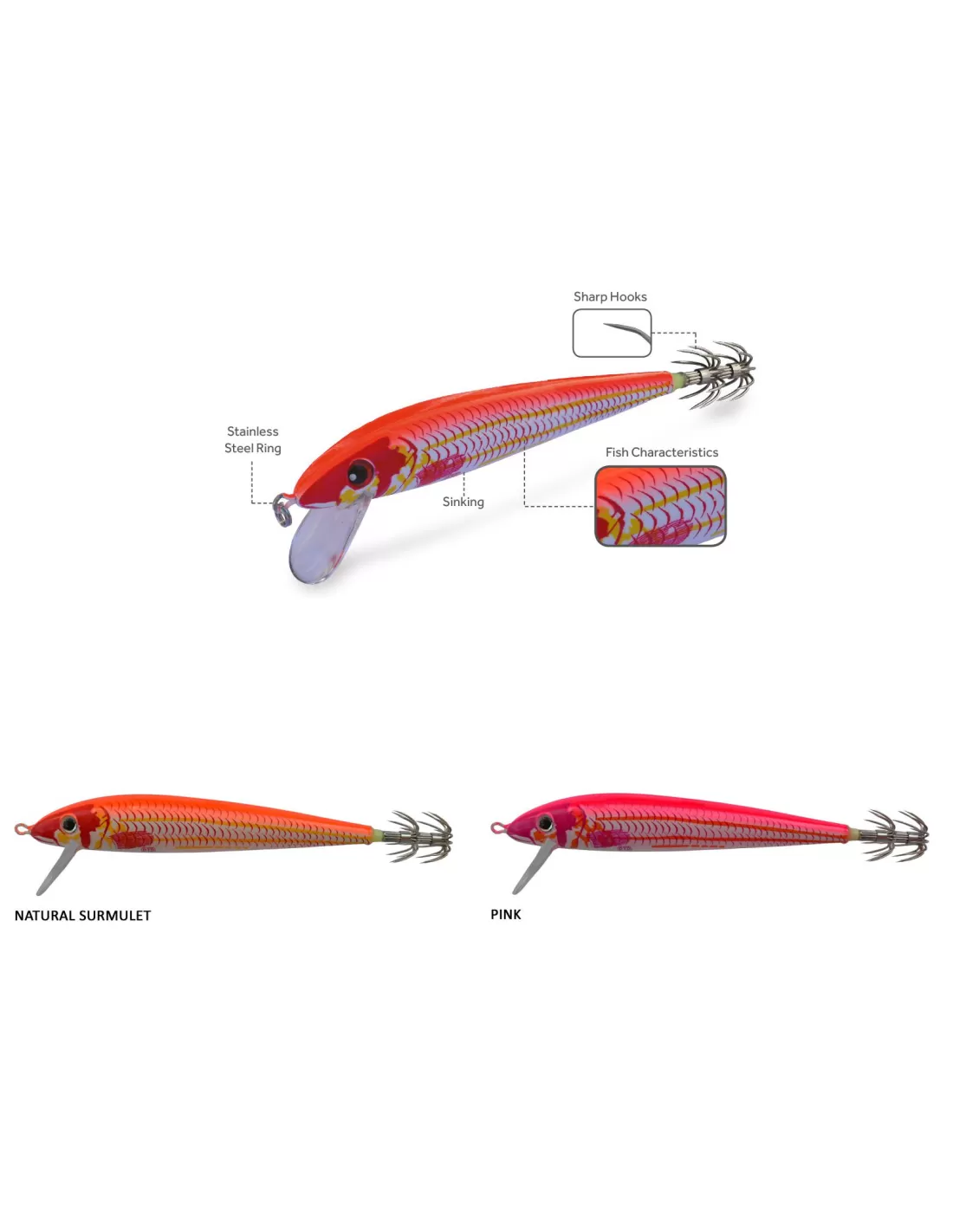 Traina Filosa Piranha Con Piumette E Octopus – Terminale Artigianale Per Lampughe, Tonnetti E Palamite