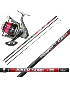 Kolpo Kit Surfcasting Reed in Carbon Reel With Pink Wire 
