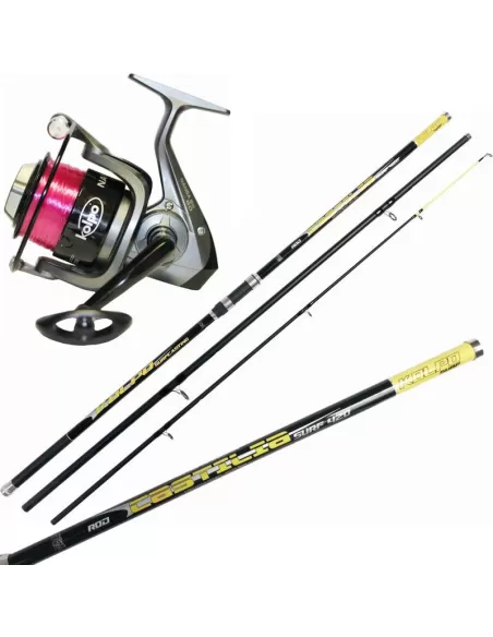 Kolpo Kit Fishing Surfcasting Carbon Rod Nanga Reel