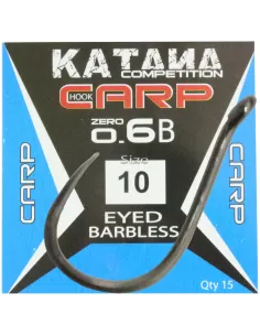 Katana Ami Carp Zero 6 Barbless with Eyelet 15 pcs