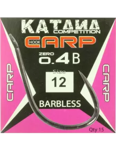 Katana Ami Carp Zero 4 Barbless with Paddle 15 pcs 