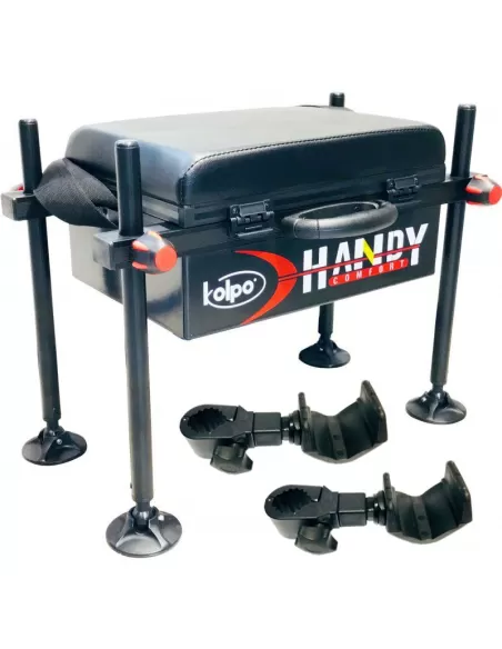 Kolpo Handy Panchetto da Pesca con Poggia Canne Inclusi Panchetti Sedie e Accessori Kolpo
