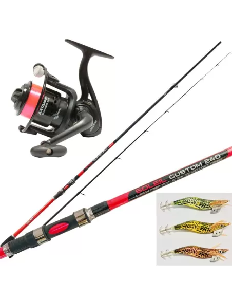 Kolpo Kit Pesca Egi Canna Mulinello Filo e Totanare Kit da pesca Kolpo