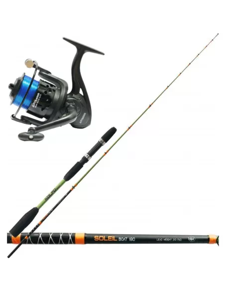 Kolpo Kit Pesca Seppie Canna in Due Sezioni Mulinello e Filo Kit da pesca Kolpo