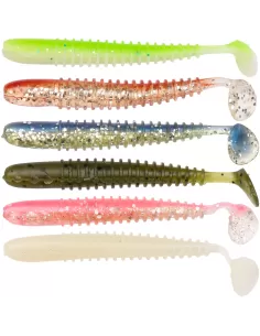 Berkley T-Tail Soft Bait Siliconica Peach Finesse 6 cm 6 pcs 