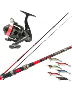 Kolpo Kit Fishing Cuttlefish and Squid from the Coast and Boat Canna Reel 6 Totanare 